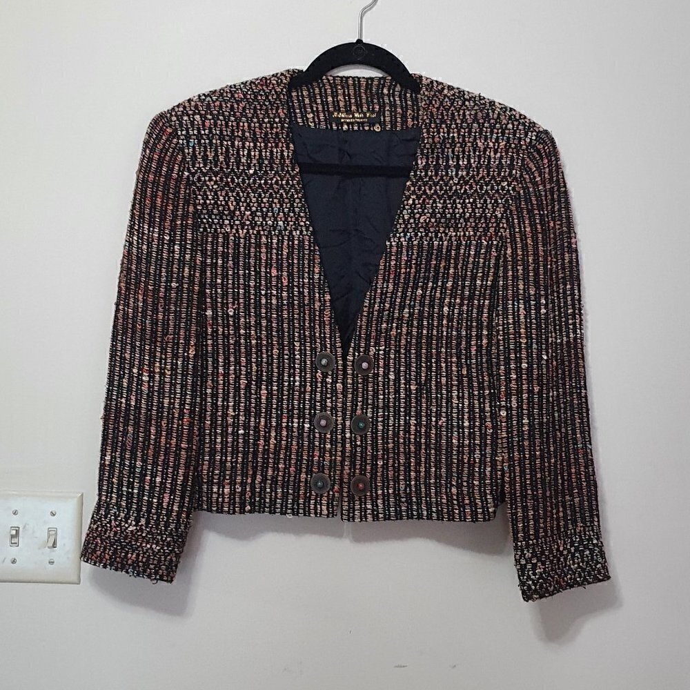 Kathleen Weir West Multicolor Tweed Blazer Jacket